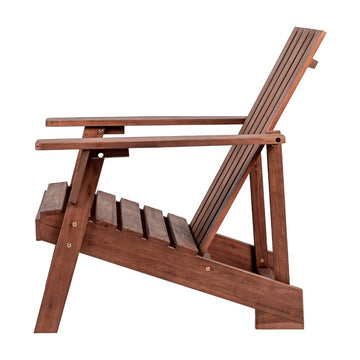 Irving Outdoor Patio Modern Acacia Wood Adirondack Chair - JONATHAN Y